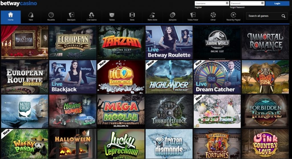 betway casino india game selection