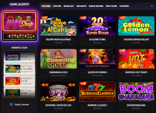 7BitCasino India Game Selection