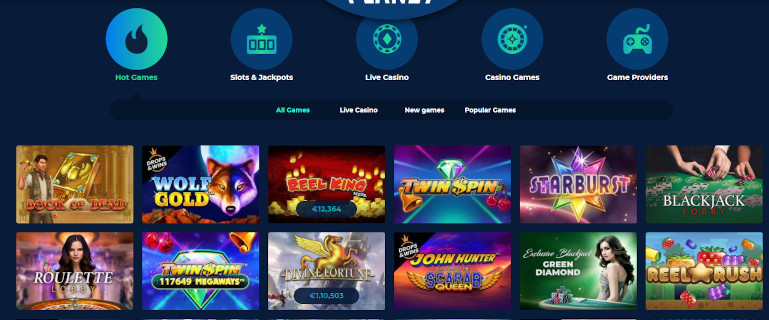 Casino Planet India Game Selection