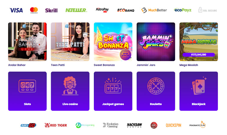 Wildz Casino India Game Selection, Providers and Payment Methods