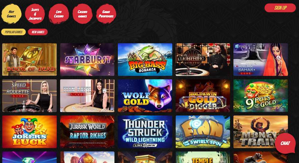 Casino Masters Game Selection