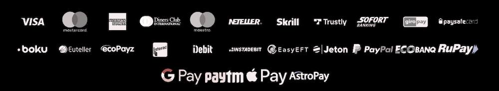 Casino Masters Payment Methods